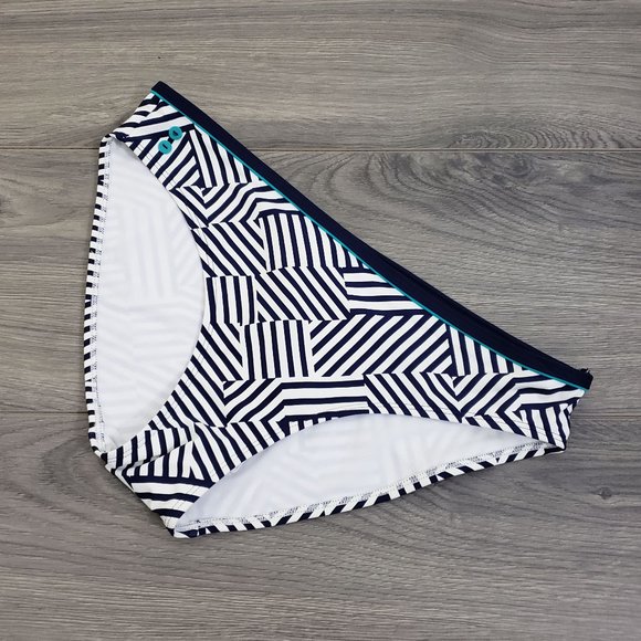 Cleo by Panache Lucille Classic Geometric Striped Bikini Bottom Size Medium - Picture 8 of 9